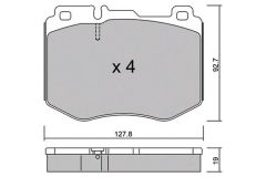 FREN BALATASI ON MERCEDES W205 S205 C205 A205 W213 S213 C238 A238-BOSCH-A0084201820