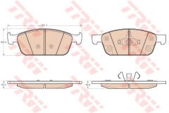 ON FREN BALATASI FOCUS III 14 C-MAX 06 11 10 03 KUGA 08 CONNECT TC7 13 MAZDA 3 03 MAZDA 5 10 VOLVO S40 04 V40 12 V50 04 C30 06 C70 05-TRW GDB2009-1775091-BV612K021AC