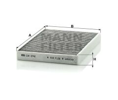 POLEN FİLTRESİ P407-C5-C6 1.6 16V-1.6 HDI-2.0 16V-2.0HDI 09 KARBONLU-MANN CUK2742-6479.46-6479.45