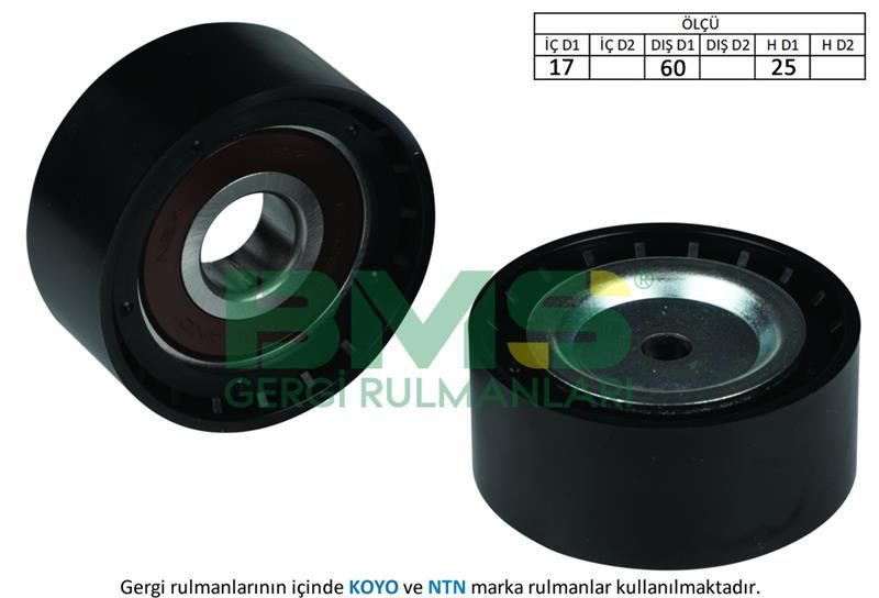 ALTERNATÖR GERGİ RULMAN P206-306-EXPERT-PARTNER-BERLINGO-JUMPY-XSARA-SCUDO 1.9D 98- DW8-BW8B-BMS 130-5751.73-9637024080-1613837880