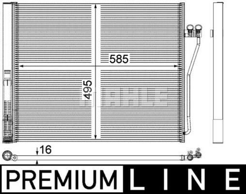 KLIMA RADYATORU PREMIUM LINE BMW F01 F02 F03 F04-MAHLE AC568000P-64509109724-64509391491