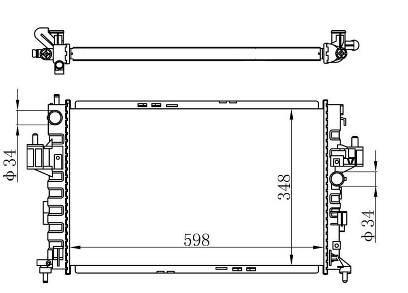 RADYATÖR CORSA C-COMBO-TIGRA 1.3 CDTI-1.7 CDTI AC MEK 600x350x24-ORIS MOP031023-24466780-93177424-1300259-1300261