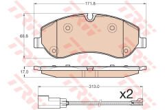 ÖN BALATA FORD TRANSIT V363 14 -TRANSIT CUSTOM 2.2 TDCI 12 2 ADET KABLOLU-TRW GDB1967-MEBK2J2K021AA-BK212K021AA -1842632