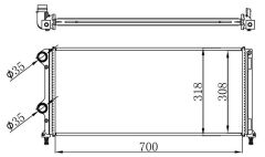 RADYATÖR DOBLO 1.9 JTD-1.3MTJ MEK AC KLİMASIZ 700x305x38 -46807378-ORIS MFI851034-55174187-51779233-51861635