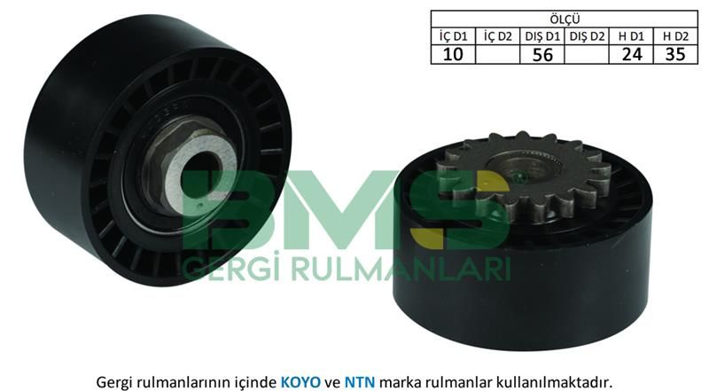 ALTERNATÖR GERGİ RULMANI CLIO I-II 96- -KANGOO 01- -TWNG 96- -SANDERO 08- 1.2-1.2 16V-BMS 367-8201008780-8200040155-7700870795