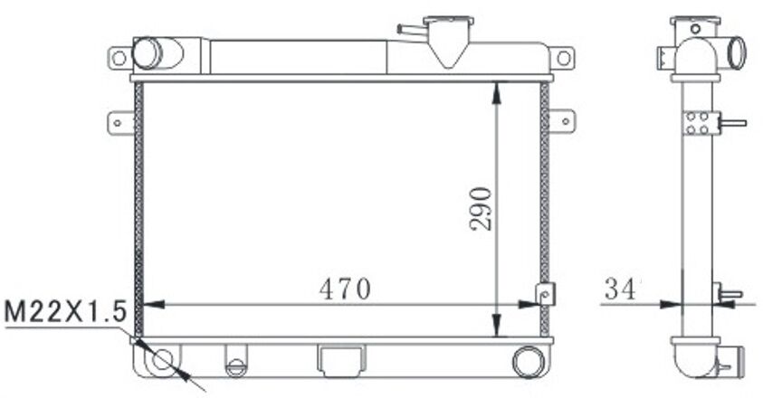 RADYATÖR M131 EM-YM 470x292x34 2 SIRA AL PL SİSTEM-ORIS MFI051034-850080770-5953475-85005296