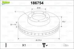 ÖN FREN AYNASI GOLF V-VI-JETTA III-IV-CADDY III-A3 03 LEON 05 TOLEDO-OCTAVIA 04 280x22x9DLxHAVALI-VALEO-1K0615301S-1K0615301AC-1K0615301AK