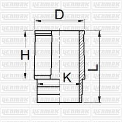 MOTOR GÖMLEĞİ P205-P309-P405B XU9 JAZ-M/J1-XU5M/JPZ-XU 7JPK 83.00 ÇAP STD-YENMAK 51-05881-000