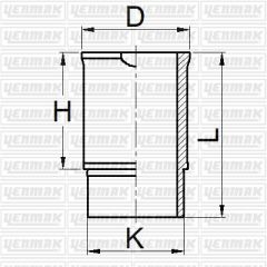 MOTOR GÖMLEĞİ STD R12 1300 CC.-YENMAK 51-05902-000