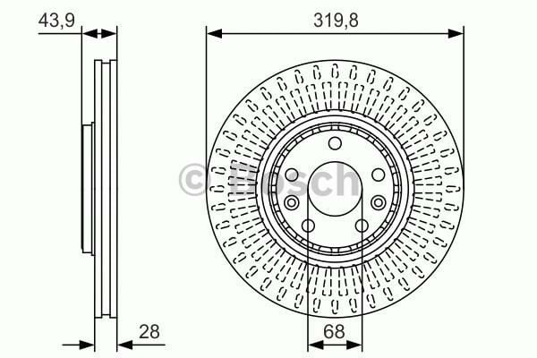 ÖN FREN AYNASI RENAULT GRAND SCENIC III 09 GRAND SCENIC IV 16 LAGUNA III 07 15 LATITUDE 11 MEGANE III 09 MEGANE IV 15 MEGANE E TECH 23 320x28x5 DELİK HAVA KANALLI-BOSCH 0986479552-402060003R-402061792R-402064155R