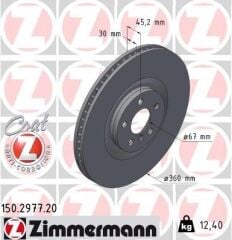 FREN BALATASI ON SOL BMW F20 F21 F30 F31 F32 F33 F36-ZIMMERMANN-34106884001