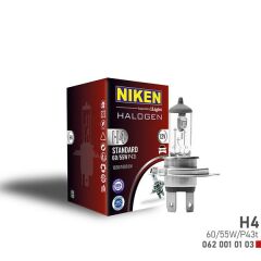 NIKEN H4 60W/55W HALOJEN AMPUL P43t 12V-NIKEN 0620010103