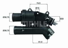 TERMOSTAT FREELANDER 2 L359 06 14 DISCOVERY SPORT L550 14 RANGE ROVER EVOQUE L538 11 19 XF SPORTBRA KE X250 12 14 XF I X250 12 14-MAHLE TH46.83-C2S44028 LR001312