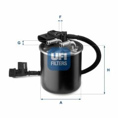 YAKIT FILTRESI MERCEDES OM651 W204 S204 W212 C207 W166 X204 W639 W447 B906 B907 B910-UFI 2414900-A6510901552