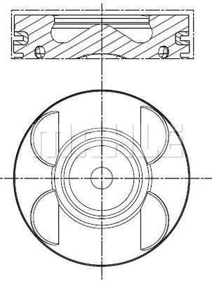 PISTON SEGMAN STD 88.00mm MERCEDES OM646 W204 W211-MAHLE 001PI00183000-A6460300517-8713640030