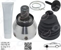 AKS KAFASI DIŞ ÖN SAĞ-SOL S60 II 10 V70 III 07-16 GALAXY 2.0 TDCi 06-15 MONDEO IV 2.0 TDCI 07-14-GVA 4499120K-36001452P-1459764P-1417222P
