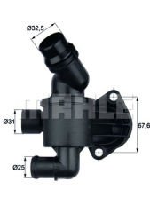 TERMOSTAT KOMPLE 87C A4-A5-A6 2.0 TDI 2009-- CAGA CAHA-MAHLE TI34.87-03L121111AD-03L121111N