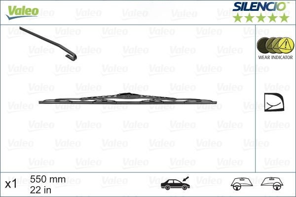 SILECEK SUPURGESI ON SAG 550mm MERCEDES C-CLASS W203 S203 CL203 SWF-VALEO 116191-A2038200145-A2038202145