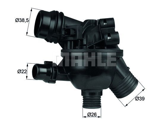 TERMOSTAT BMW E87 E81 E82 E88 E90 E60 N43-MAHLE TM19.102-11537552403 11538671515