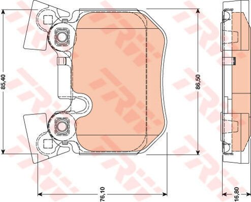 FREN BALATASI ARKA BMW E81 E82 E88 E90 E92-TRW GDB1795-34216791421