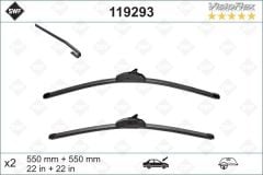 SİLECEK 55 55 X2 FLATBLADE-MUZ TİPİ LANDROVER DISCOVERY 3 04 RANGEROVER SPORT 05-VALEO 119293-LR018368-LR018367