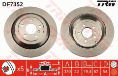 FREN DISKI ARKA 4-matic MERCEDES X164 W251 W164-TRW DF7352-A1644231312