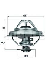 TERMOSTAT 88 C BMW M50 M52 E30 E34 E36-MAHLE TX28.88D-11537511580
