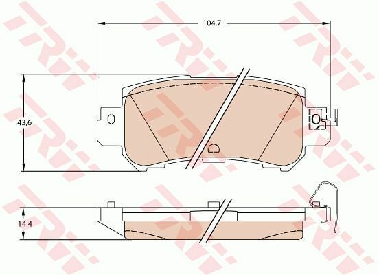 DİSK FREN BALATASI ARKA CX-5 2011-TRW GDB3539-K0Y12648Z