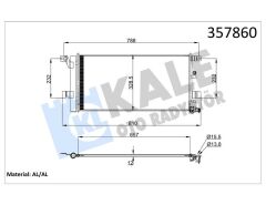 KONDENSER AUDI A4 16-A5 17-A6 19-A7 19- AL/AL-KALE 357860-8W0816411L-8W0816411Q-8W0816421