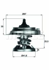 TERMOSTAT 85 C MERCEDES OM601 OM602 OM603 OM605 OM611 OM612 W124 W201 W210 W460 W461 W463 B901 B904-MAHLE TX29.85D-A6012000015