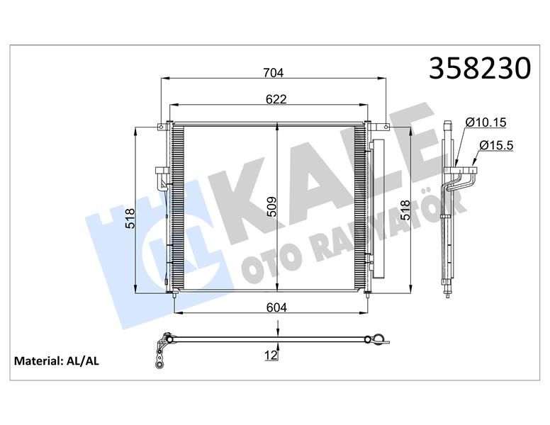 KLIMA RADYATORU KONDENSERİ RANGER 2.2 TDCI 11 MAZDA B2500 2.2 - 2.5 TDCI 1 MAZDA B2500 2.2 - 2.5 TDCI 11 353165-KALE 358230-AB3919710AB-5264360-UC9M61480