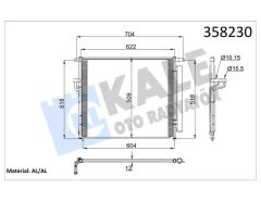 KLIMA RADYATORU KONDENSERİ RANGER 2.2 TDCI 11 MAZDA B2500 2.2 - 2.5 TDCI 1 MAZDA B2500 2.2 - 2.5 TDCI 11 353165-KALE 358230-AB3919710AB-5264360-UC9M61480