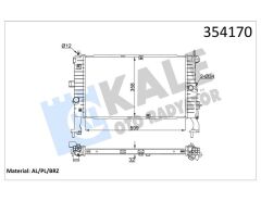 RADYATÖR MERIVA 1.3-1.7CDTI 03 AC KLİMASIZ MEK 600x370-KALE 354170-1300260-13148295