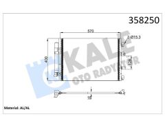KLIMA RADYATORU KONDANSER FOCUS III 1.0 ECOBOOST -1.6TDCI 11 GRAND C-MAX 11 591 377 16-KALE 358250-BV6119710BD-BV6119710BC-1907673