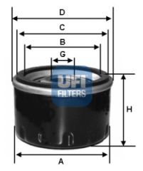 YAĞ FİLTRESİ AVENSIS-RAV4 W610/1-UFI 2325100-9091510004