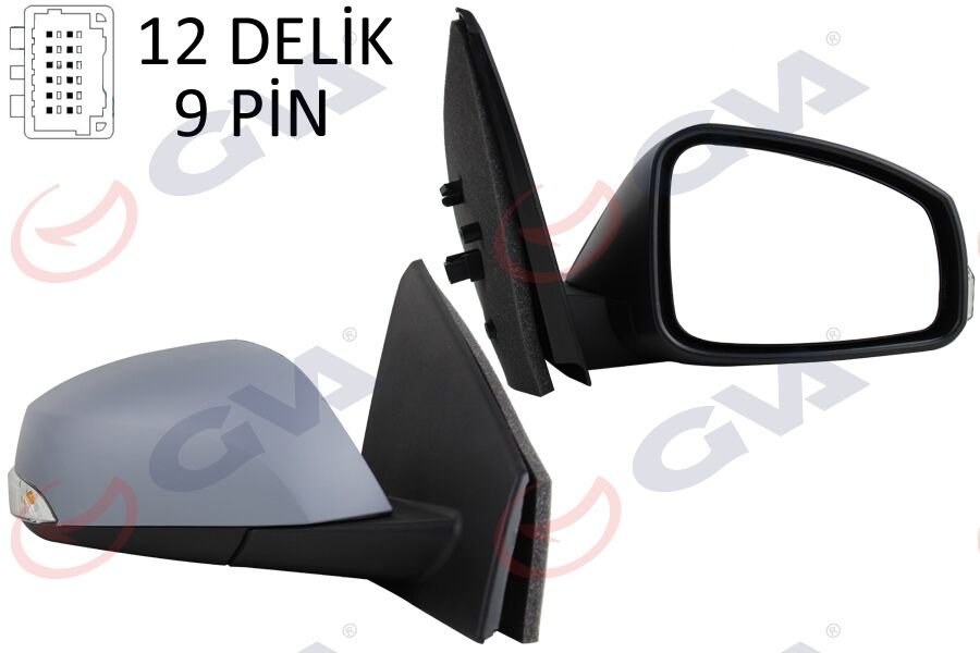 DIŞ DİKİZ AYNASI SAĞ FLUENCE 10 ELEKTRİKLİ ISITMALI SİNYALLİ ASTARLI KONVEKS VM-6141EHPR-GVA-963015796R