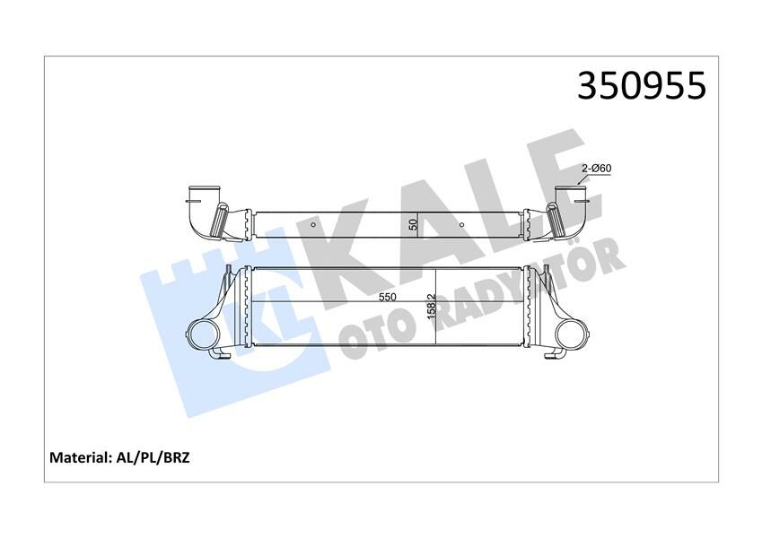 TURBO RADYATORU BMW M57 D30 X5 E53 00 06-KALE 350955-17512247966