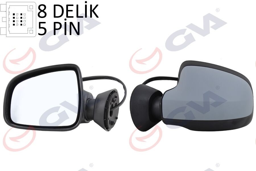 DIŞ DİKİZ AYNASI SOL LOGAN SW-MCV 08 ELEKTRİKLİ ISITMALI ASTARLI KONVEKS 5 FİŞ VM-6801EHPL-GVA-963023520R-6001549680