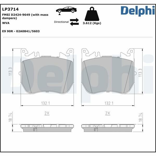 FREN BALATASI ON MERCEDES S-CLASS W223 V223 Z223 20-DELPHI-A0004200804