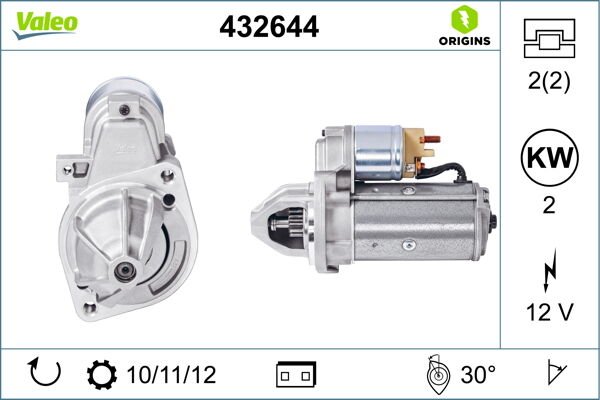 MARS MOTORU 12V 2.0kW 11 DIS MERCEDES W124 W202 W203 W210 W211 W638 W639 B901 B904-VALEO-A0041518901