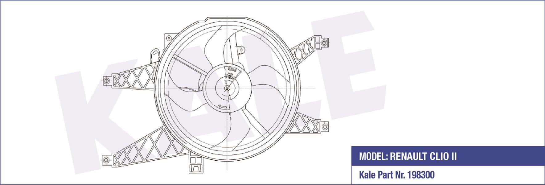 FAN GRUBU DAVLUMBAZLI RENAULT CLIO III NAC FAN GRUBU 7701063963-KALE 051857001-7701063963
