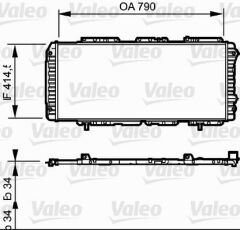 RADYATÖR BOXER-DUCATO-JUMPER 97-02 1.9D-2.5D-2.8HDI AC MEK 790x415x34-VALEO 731611-1330.L5-1311003080-1330.L8-1330.F1