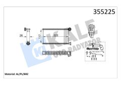 KALORİFER RADYATÖRÜ PSA C1. 108. AYGO-KALE 355225-1611283980-1611284180-87050YV030