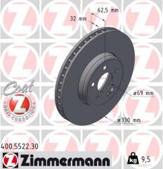 FREN DISKI ON MERCEDES W205 S205 C205 A205 W213 S213 C238 A238 X253 C253-ZIMMERMANN 400.5522.30-A0004212712