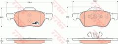 ÖN BALATA MEGANE II 02 SCENIC II 02 CLIO III 05 1.5dCi 1.6 16V 2.0 16V-TRW GDB1687-410601237R-7701209100-WVA24535