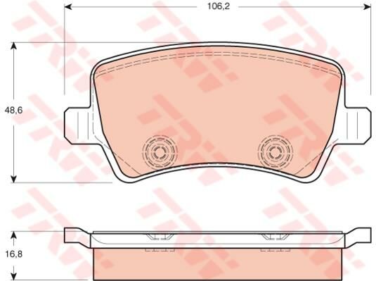 ARKA FREN BALATASI S-MAX 09 06 GALAXY III 06 VOLVO S60 10 S80 06 V60 -V70 06 XC60 08 XC70 06 RANGE ROVER EVOQUE 11-TRW GDB1685-6G912M008FB-30794554-LR027129