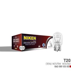 NIKEN T20 DİPSIZ AMPUL 1016 W21/5W W3x16d 10LU-NIKEN 0630010303