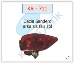 ARKA SİS FAR LAMBASI SOL SYMBOL-MGN 4-SANDERO JOY MODEL-KAYA KR711-265852501R