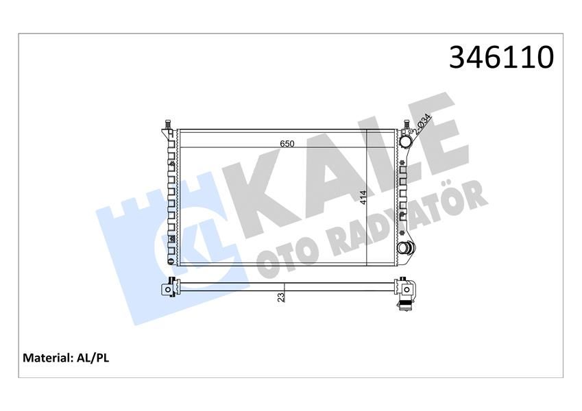 RADYATÖR DOBLO-DOBLO CARGO 1.4 10/05 1.6-1.9D 01 MEK AC AL/PL/BRZ-KALE-51867711-46749018-51779232