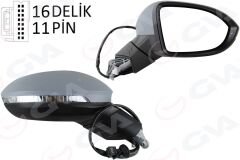 DIŞ DİKİZ AYNASI SAĞ ELEKTRİKLİ ISITMALI SİNYALLİ HAFIZALI ASTARLI KONVEKS VW GOLF 20-GVA 1075284